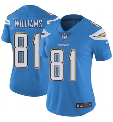 Women's Nike Los Angeles Chargers #81 Mike Williams Electric Blue Alternate Vapor Untouchable Elite Player NFL Jersey