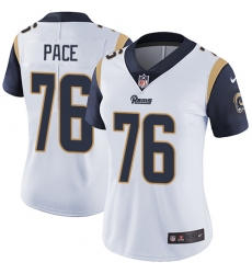 Women's Nike Los Angeles Rams #76 Orlando Pace White Vapor Untouchable Limited Player NFL Jersey