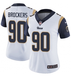 Women's Nike Los Angeles Rams #90 Michael Brockers White Vapor Untouchable Limited Player NFL Jersey