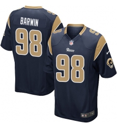 Men's Nike Los Angeles Rams #98 Connor Barwin Game Navy Blue Team Color NFL Jersey