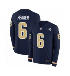Youth Nike Los Angeles Rams #6 Johnny Hekker Limited Navy Blue Therma Long Sleeve NFL Jersey