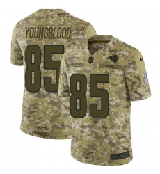 Men's Nike Los Angeles Rams #85 Jack Youngblood Limited Camo 2018 Salute to Service NFL Jersey