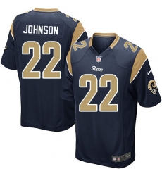 Men's Nike Los Angeles Rams #22 Trumaine Johnson Game Navy Blue Team Color NFL Jersey