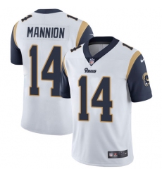 Men's Nike Los Angeles Rams #14 Sean Mannion White Vapor Untouchable Limited Player NFL Jersey