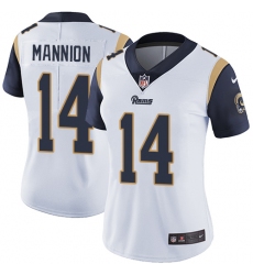 Women's Nike Los Angeles Rams #14 Sean Mannion Elite White NFL Jersey