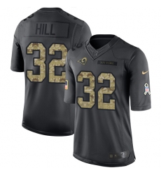 Men's Nike Los Angeles Rams #32 Troy Hill Limited Black 2016 Salute to Service NFL Jersey