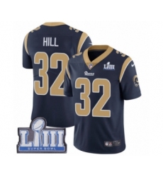 Men's Nike Los Angeles Rams #32 Troy Hill Navy Blue Team Color Vapor Untouchable Limited Player Super Bowl LIII Bound NFL Jersey