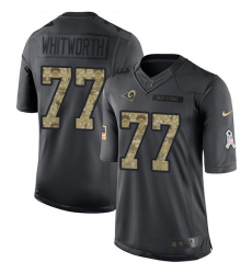 Youth Nike Los Angeles Rams #77 Andrew Whitworth Limited Black 2016 Salute to Service NFL Jersey