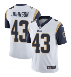 Men's Nike Los Angeles Rams #43 John Johnson White Vapor Untouchable Limited Player NFL Jersey