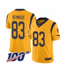 Men's Los Angeles Rams #83 Josh Reynolds Limited Gold Rush Vapor Untouchable 100th Season Football Jersey