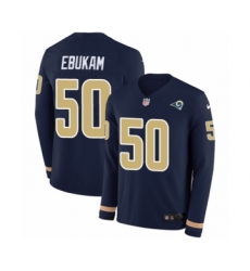 Youth Nike Los Angeles Rams #50 Samson Ebukam Limited Navy Blue Therma Long Sleeve NFL Jersey