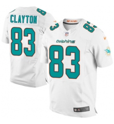 Men's Nike Miami Dolphins #83 Mark Clayton Elite White NFL Jersey