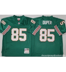 Men's Miami Dolphins #85 Mark Duper Aqua Throwback Stitched Football Jersey