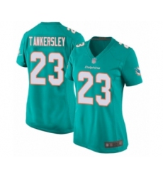 Women's Miami Dolphins #23 Cordrea Tankersley Game Aqua Green Team Color Football Jersey