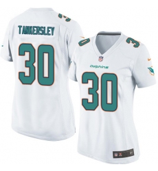Women's Nike Miami Dolphins #30 Cordrea Tankersley Game White NFL Jersey