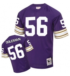 Mitchell And Ness Minnesota Vikings #56 Chris Doleman Purple Team Color Authentic Throwback NFL Jersey
