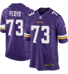Men's Nike Minnesota Vikings #73 Sharrif Floyd Game Purple Team Color NFL Jersey