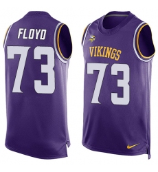 Men's Nike Minnesota Vikings #73 Sharrif Floyd Limited Purple Player Name & Number Tank Top NFL Jersey