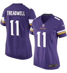 Women's Nike Minnesota Vikings #11 Laquon Treadwell Game Purple Team Color NFL Jersey