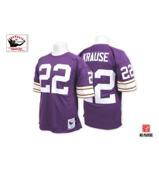 Mitchell And Ness Minnesota Vikings #22 Paul Krause Purple Team Color Authentic Throwback NFL Jersey