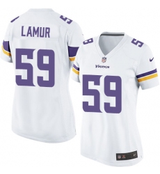 Women's Nike Minnesota Vikings #59 Emmanuel Lamur Game White NFL Jersey