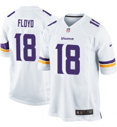 Men's Nike Minnesota Vikings #18 Michael Floyd Game White NFL Jersey
