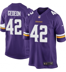 Men's Nike Minnesota Vikings #42 Ben Gedeon Game Purple Team Color NFL Jersey