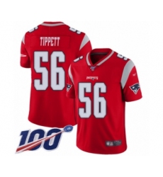 Youth New England Patriots #56 Andre Tippett Limited Red Inverted Legend 100th Season Football Jersey