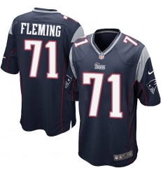 Men's Nike New England Patriots #71 Cameron Fleming Game Navy Blue Team Color NFL Jersey
