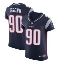 Men's Nike New England Patriots #90 Malcom Brown Navy Blue Team Color Vapor Untouchable Elite Player NFL Jersey