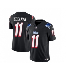 Men's Nike New England Patriots #11 Julian Edelman Black 2023 F.U.S.E. Vapor Limited Football Stitched Jersey