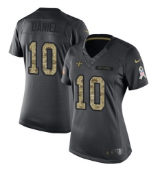 Women's Nike New Orleans Saints #10 Chase Daniel Limited Black 2016 Salute to Service NFL Jersey