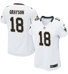 Women's Nike New Orleans Saints #18 Garrett Grayson Game White NFL Jersey