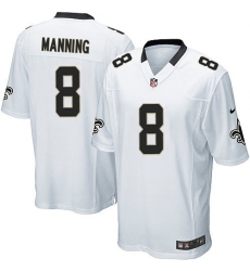 Men's Nike New Orleans Saints #8 Archie Manning Game White NFL Jersey