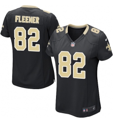 Women's Nike New Orleans Saints #82 Coby Fleener Game Black Team Color NFL Jersey