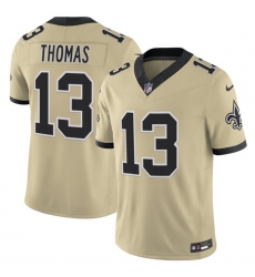 Men's New Orleans Saints #13 Michael Thomas Gold 2025 F.U.S.E. Alternate Vapor Limited Football Stitched Jersey