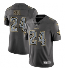 Men's Nike New Orleans Saints #24 Vonn Bell Gray Static Vapor Untouchable Limited NFL Jersey