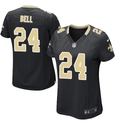 Women's Nike New Orleans Saints #24 Vonn Bell Game Black Team Color NFL Jersey