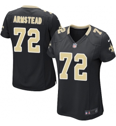 Women's Nike New Orleans Saints #72 Terron Armstead Game Black Team Color NFL Jersey