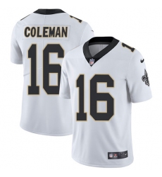 Men's Nike New Orleans Saints #16 Brandon Coleman White Vapor Untouchable Limited Player NFL Jersey