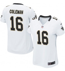 Women's Nike New Orleans Saints #16 Brandon Coleman Game White NFL Jersey