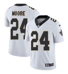 Men's Nike New Orleans Saints #24 Sterling Moore White Vapor Untouchable Limited Player NFL Jersey