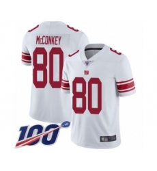 Men's New York Giants #80 Phil McConkey White Vapor Untouchable Limited Player 100th Season Football Jersey