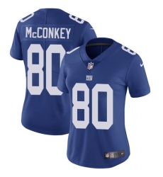 Women's Nike New York Giants #80 Phil McConkey Elite Royal Blue Team Color NFL Jersey
