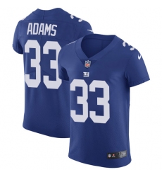Men's Nike New York Giants #33 Andrew Adams Elite Royal Blue Team Color NFL Jersey