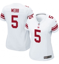 Women's Nike New York Giants #5 Davis Webb Game White NFL Jersey