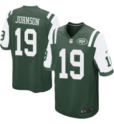 Men's Nike New York Jets #19 Keyshawn Johnson Game Green Team Color NFL Jersey