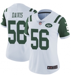 Women's Nike New York Jets #56 DeMario Davis Elite White NFL Jersey
