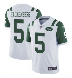 Youth Nike New York Jets #5 Christian Hackenberg Elite White NFL Jersey