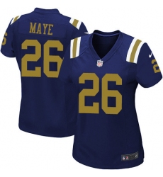 Women's Nike New York Jets #26 Marcus Maye Elite Navy Blue Alternate NFL Jersey